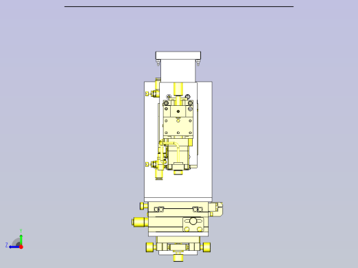 一款芯片顶出机构3D模型右视缩略图