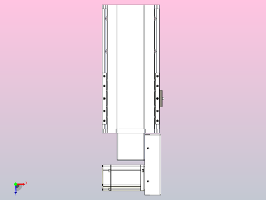 皮带直线轴半封闭可选导轨TPA-HNB-175D-140-L100-MR-C-P75-N3俯视缩略图