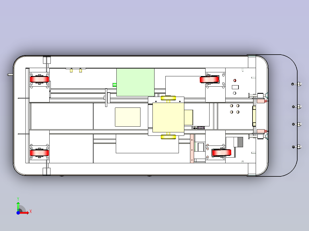 AGV自动引导小车3D图纸前视图