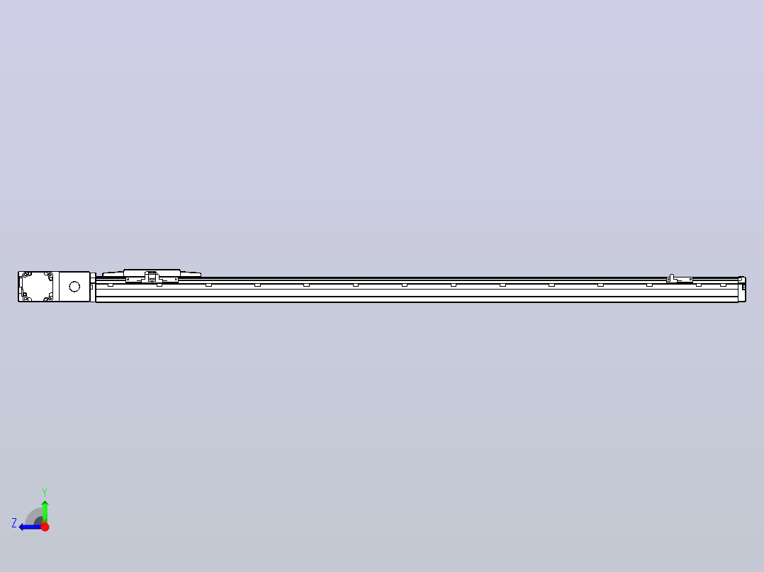 机器人皮带驱动直线轴TPA-GCB-120-P70-L1050-QL-M20-N3右视图