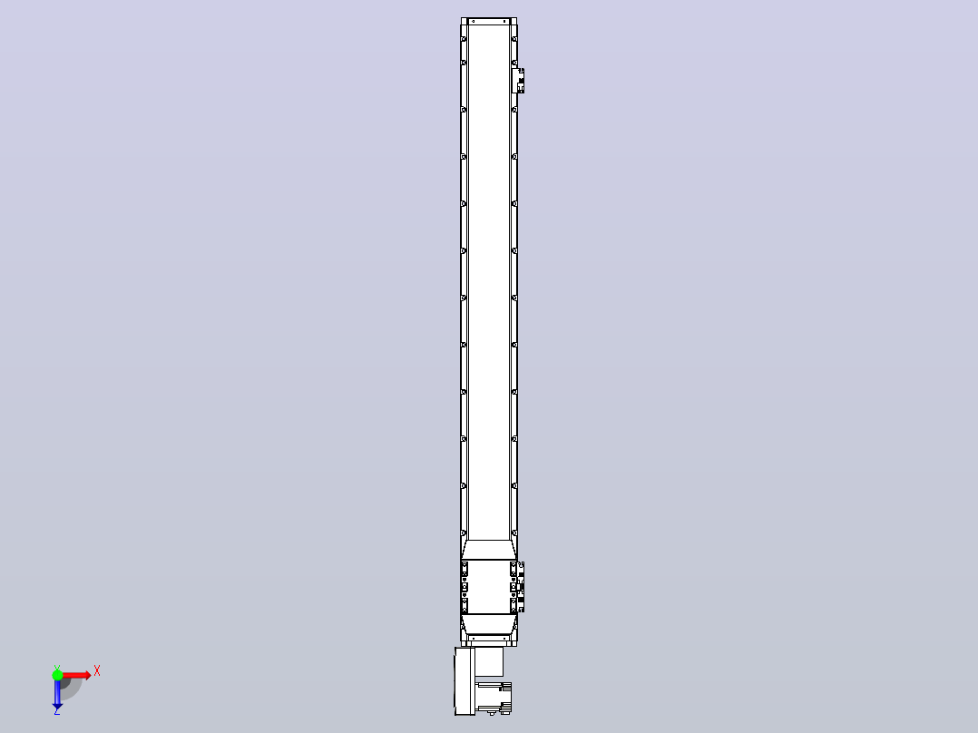 机器人皮带驱动直线轴TPA-GCB-120-P70-L1050-QL-M20-N3俯视图