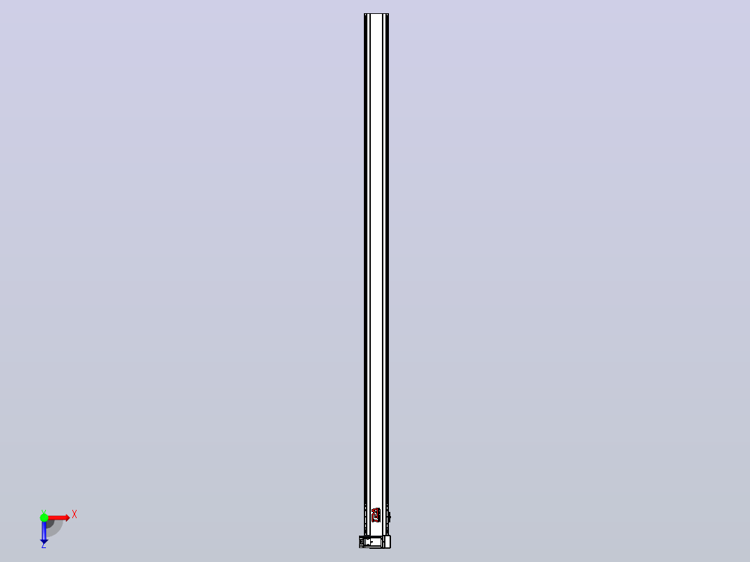 皮带直线轴半封闭可选导轨TPA-HNB-120D-110-L2400-RU-Y-P40-N3俯视图