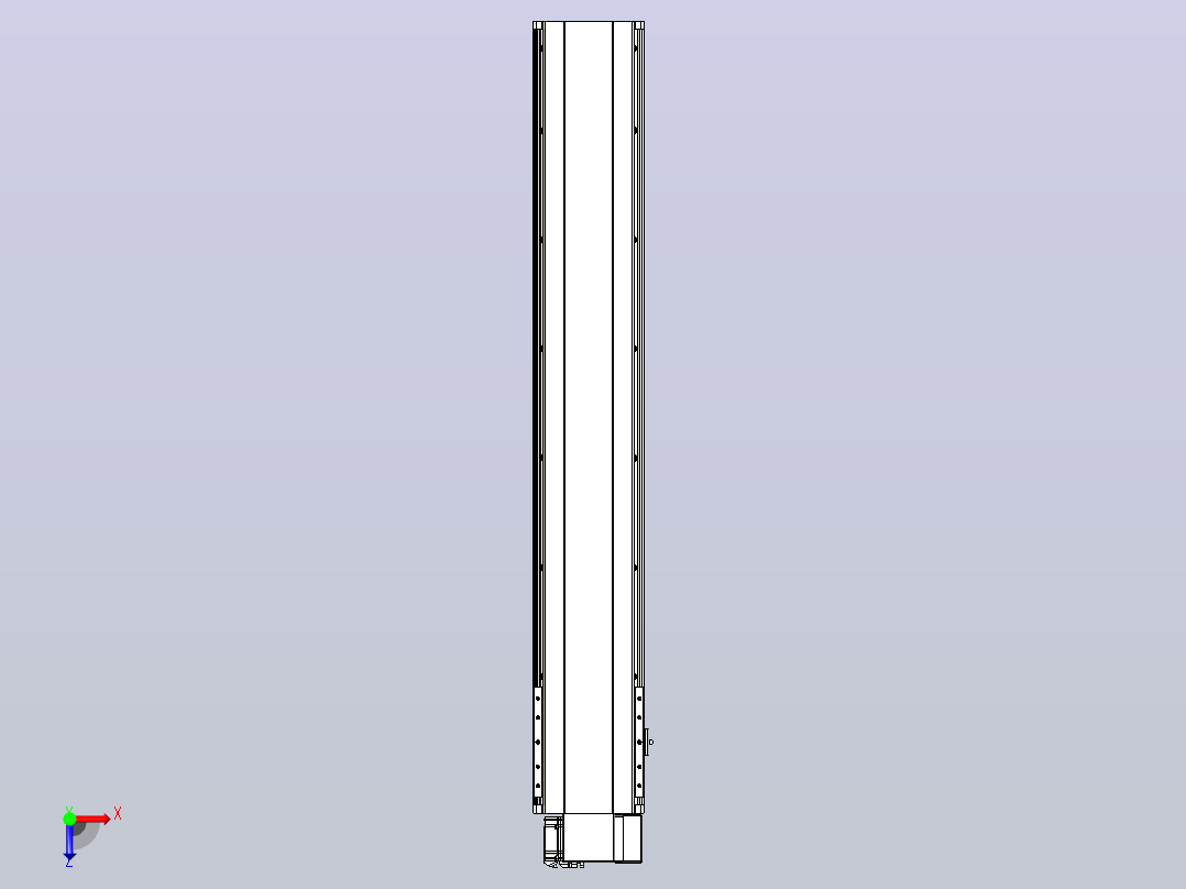 皮带直线轴半封闭可选导轨TPA-HNB-202D-140-L1100-RP-C-P75-N3俯视图
