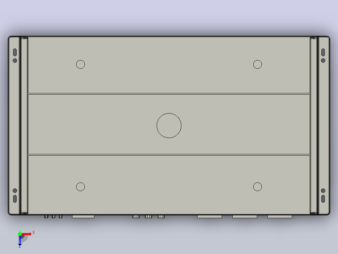 Syn-DX-6-DSP，6通道，600瓦RMS放大器俯视图