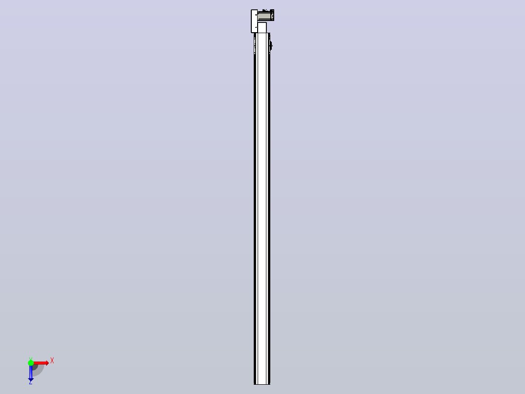 皮带直线轴半封闭可选导轨TPA-HNB-105D-90-L2050-MR-C-P20-N3俯视图