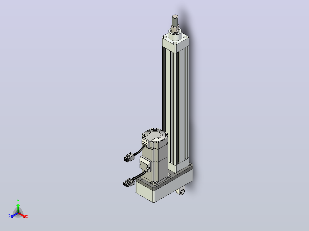 轻载电动缸TPA-ESR40-1210C-L250-MR-CB-W-P40-C3主视图