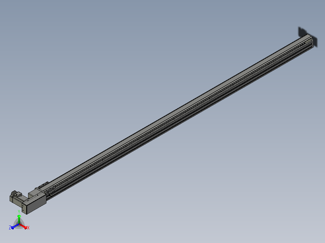 皮带直线轴半封闭可选导轨TPA-HNB-65S-90-L2100-MR-C-P10-N3主视图
