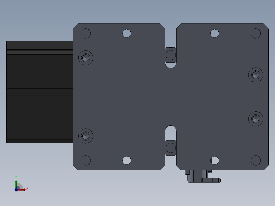 喷气管的2Xφ9压光面工装  JSQ13N20_03-1喷气管的φ9压光工装前视图