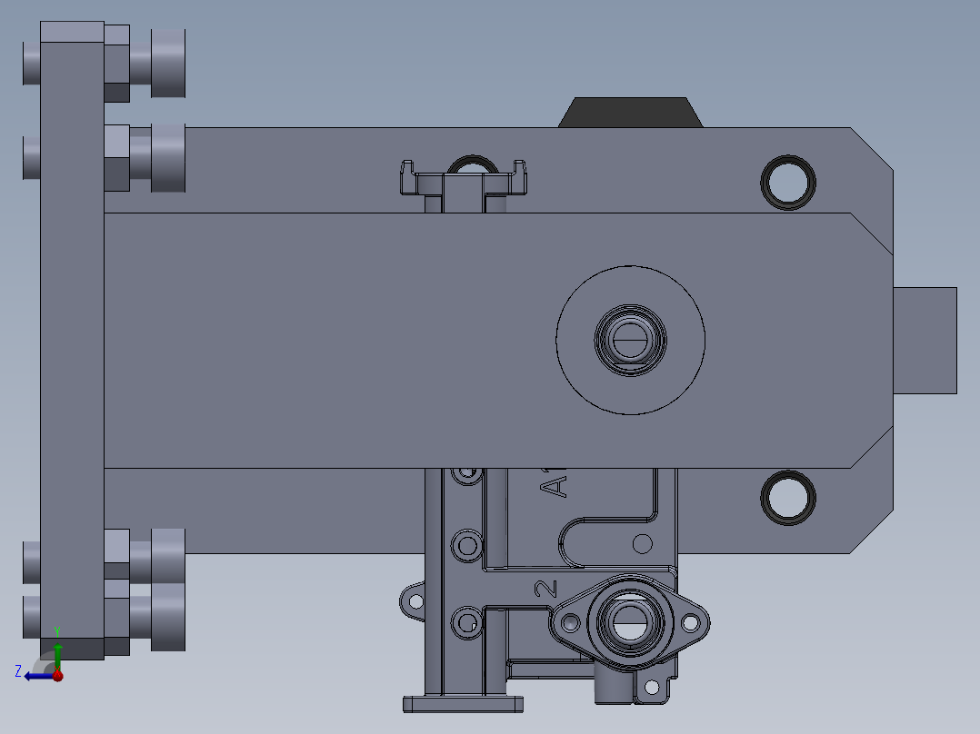 喷气管的2Xφ9压光面工装  JSQ13N20_03-1喷气管的φ9压光工装右视图