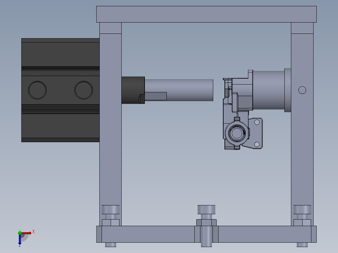 喷气管的2Xφ9压光面工装  JSQ13N20_03-1喷气管的φ9压光工装俯视图