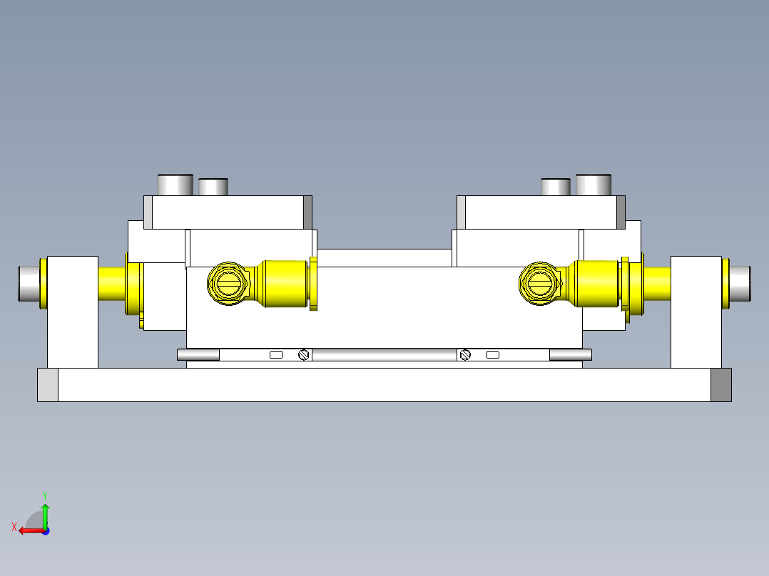 夹紧夹具后视图