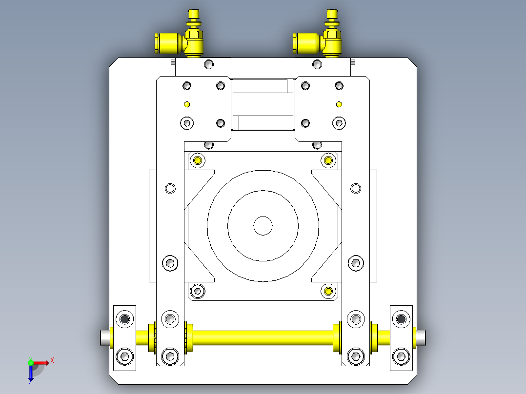 夹紧夹具俯视图