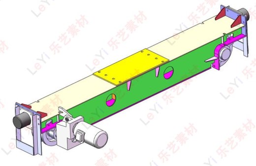 起重机图纸模型电动单梁桥式行车三维3D桁车素材缩略图