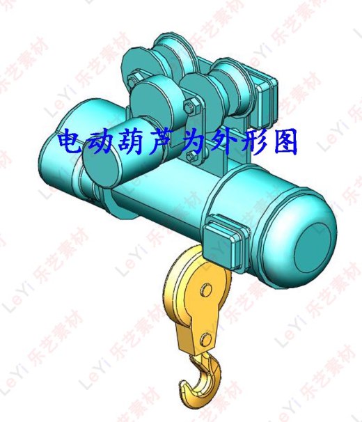 起重机图纸模型电动单梁桥式行车三维3D桁车素材缩略图