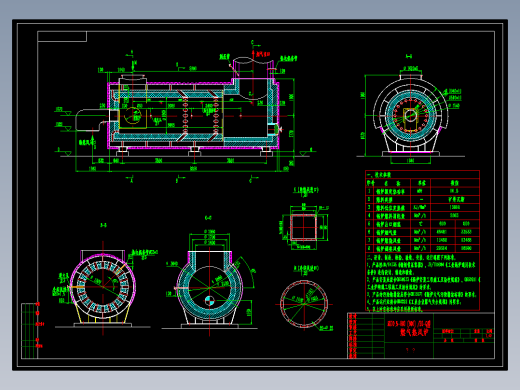 10.5MW燃气热风炉cad图纸图纸
