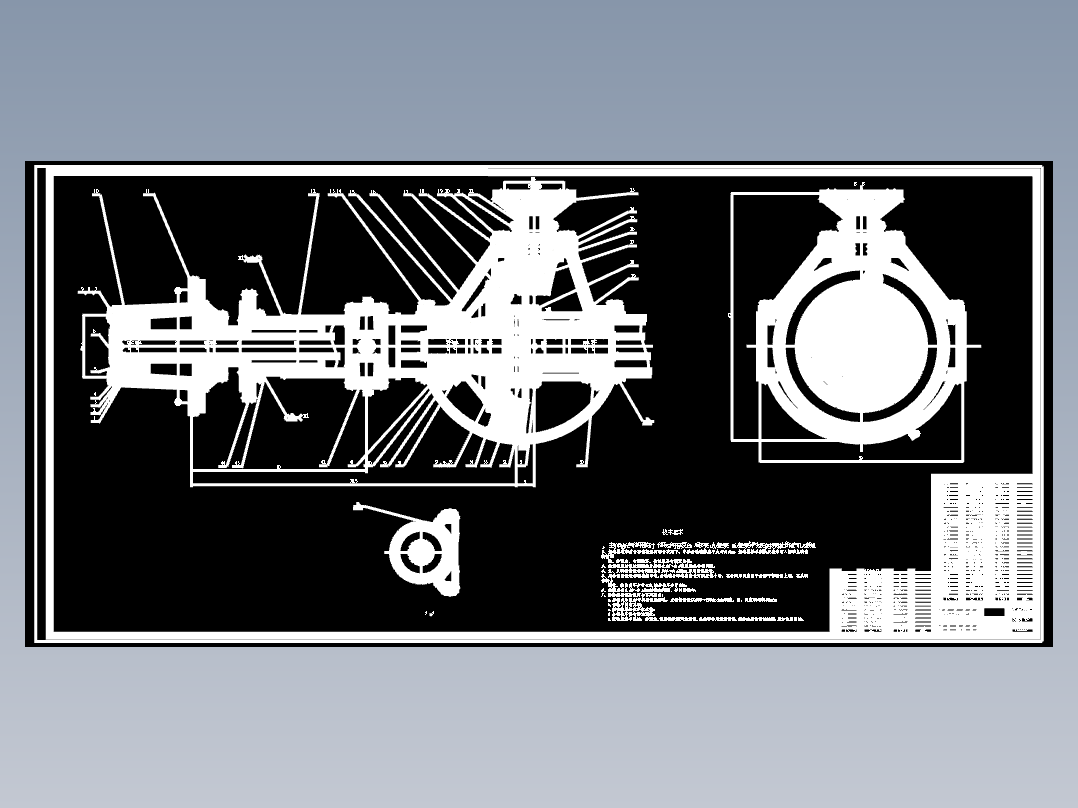 货车驱动桥主减速器cad图纸装配 零件图说明 汽车主减速器cad图纸