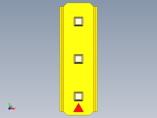 彩色公头100mil（2.54mm）系列-DS1021_yellow_3x01p_100mil_Type43_rev1.0前视缩略图