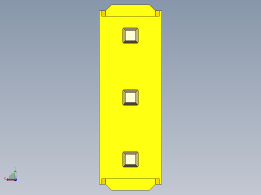 彩色公头100mil（2.54mm）系列-DS1021_yellow_3x01p_100mil_Type43_rev1.0后视缩略图