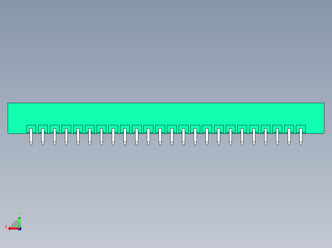 DEGSON 15EDG（公头） 3.5mm 螺钉锁紧，插拔式接线端子 FullPack-15EDGVM-3.5-24P-14-00AH后视图