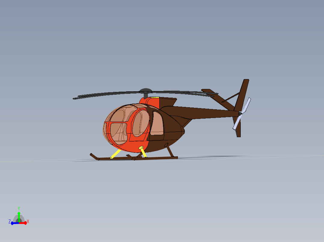 OH-6 MD 500直升机主视图