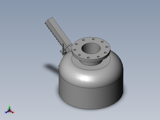 精馏塔塔头正等轴测缩略图