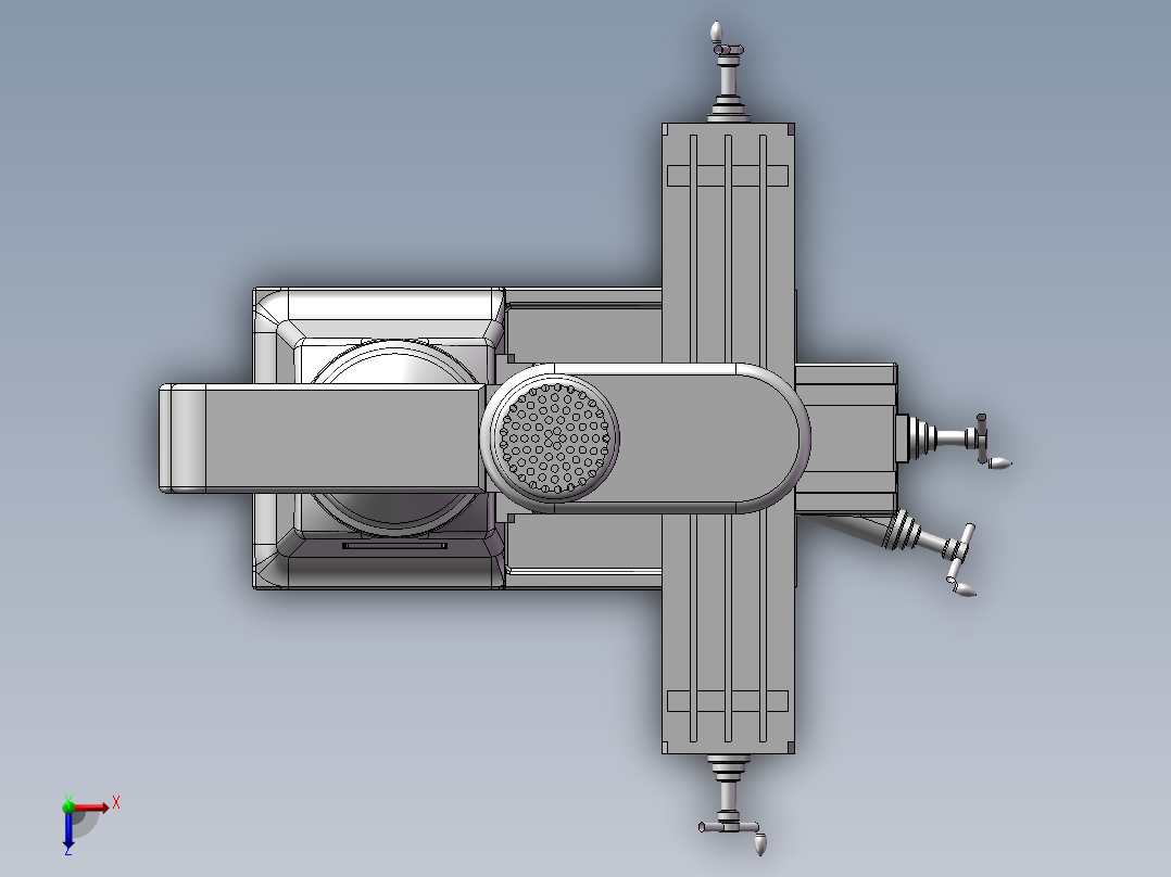 123创新数控铣床俯视图