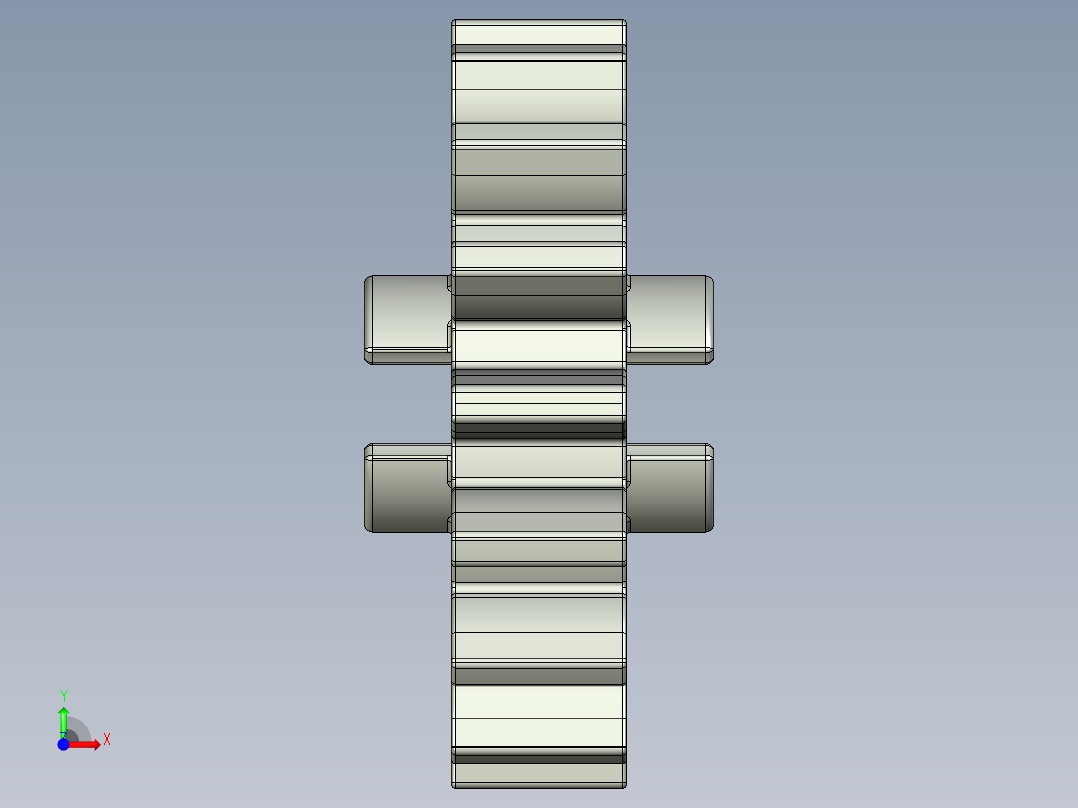 4019 OldGray Technic Gear 16 Tooth.STEP前视图