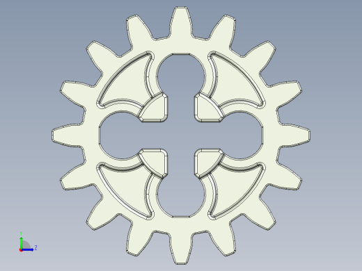 4019 OldGray Technic Gear 16 Tooth.STEP左视缩略图
