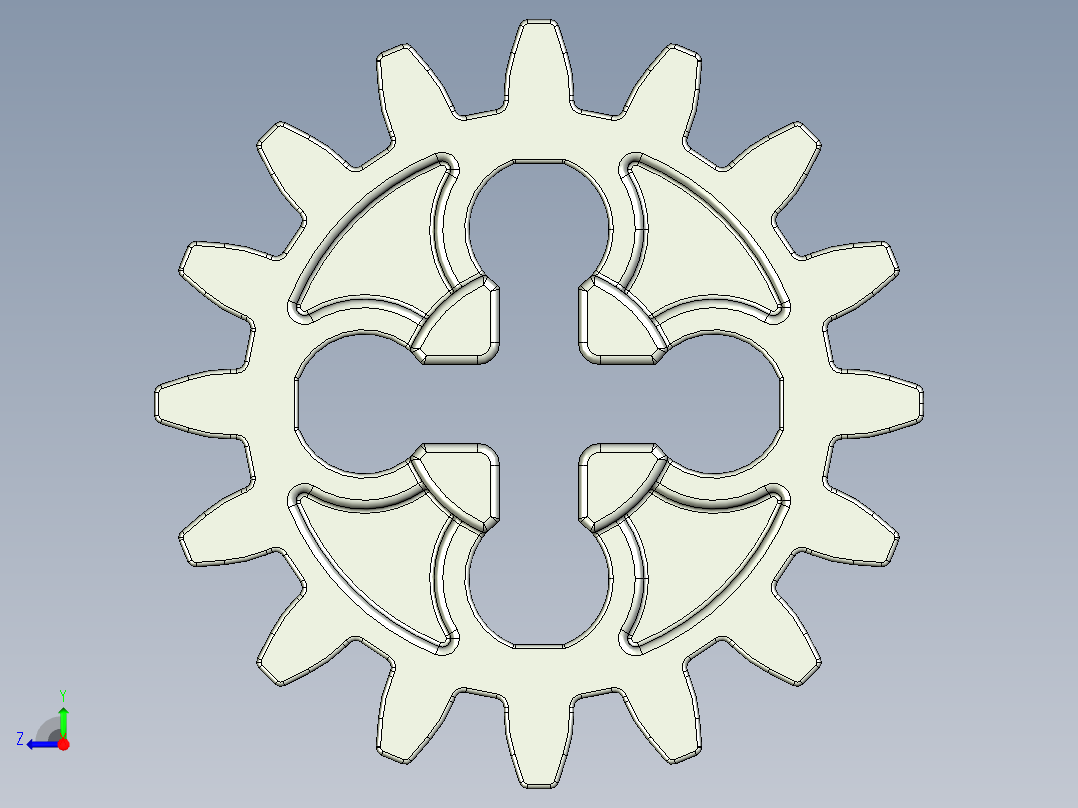 4019 OldGray Technic Gear 16 Tooth.STEP右视图
