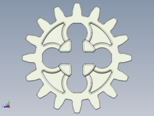 4019 OldGray Technic Gear 16 Tooth.STEP右视缩略图