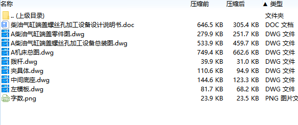 柴油气缸端盖螺丝孔加工设备设计含7张CAD图