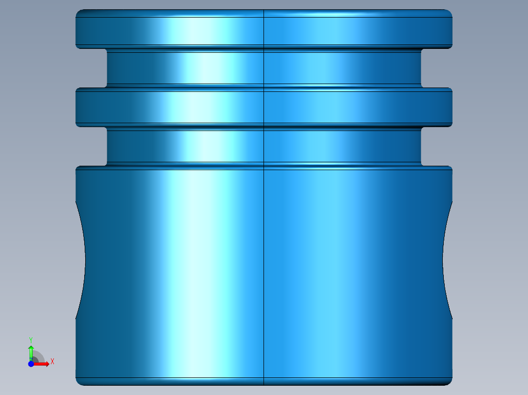 气缸电机-2851 Blue Technic Engine Piston Round前视图