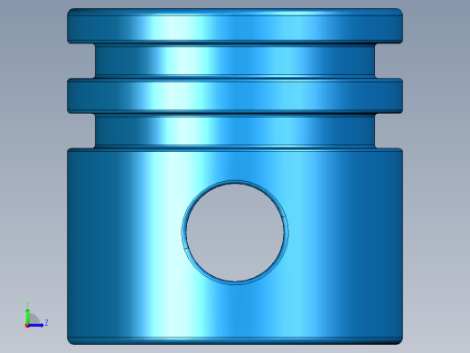 气缸电机-2851 Blue Technic Engine Piston Round左视缩略图