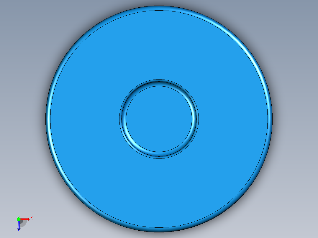 气缸电机-2851 Blue Technic Engine Piston Round俯视图