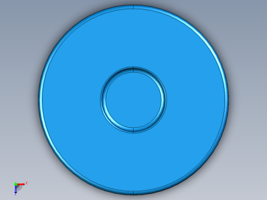 气缸电机-2851 Blue Technic Engine Piston Round俯视缩略图