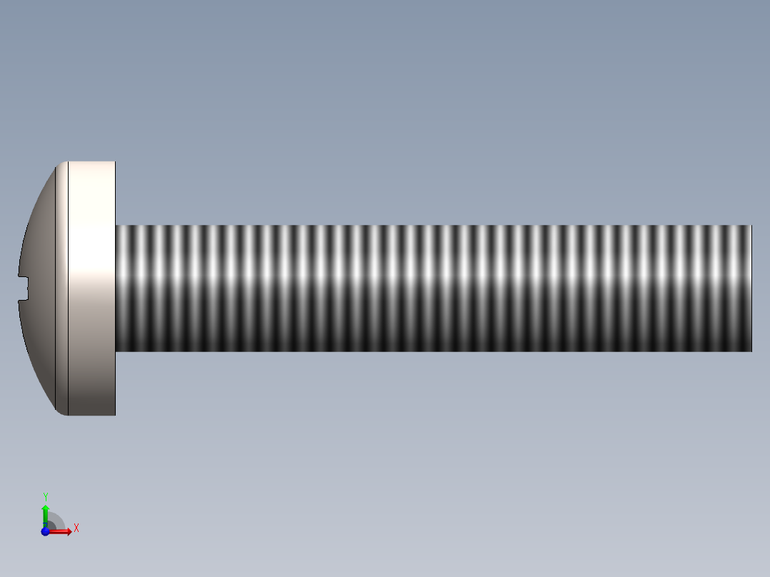 螺丝 M6 十字盘头-M6x30 Screw head.SLDPRT前视图