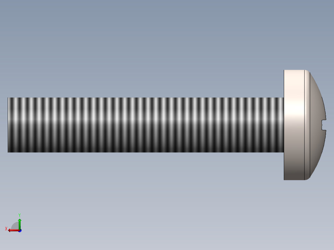 螺丝 M6 十字盘头-M6x30 Screw head.SLDPRT后视图