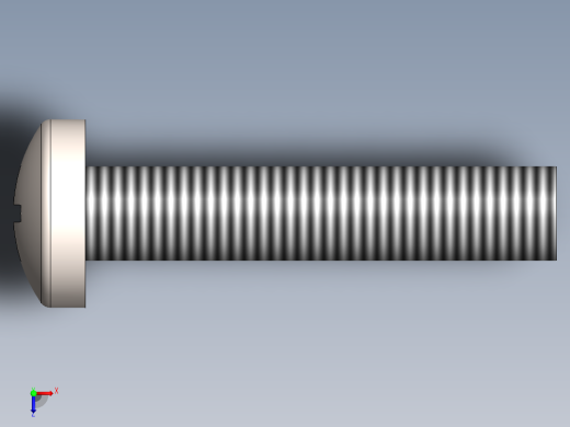 螺丝 M6 十字盘头-M6x30 Screw head.SLDPRT俯视缩略图