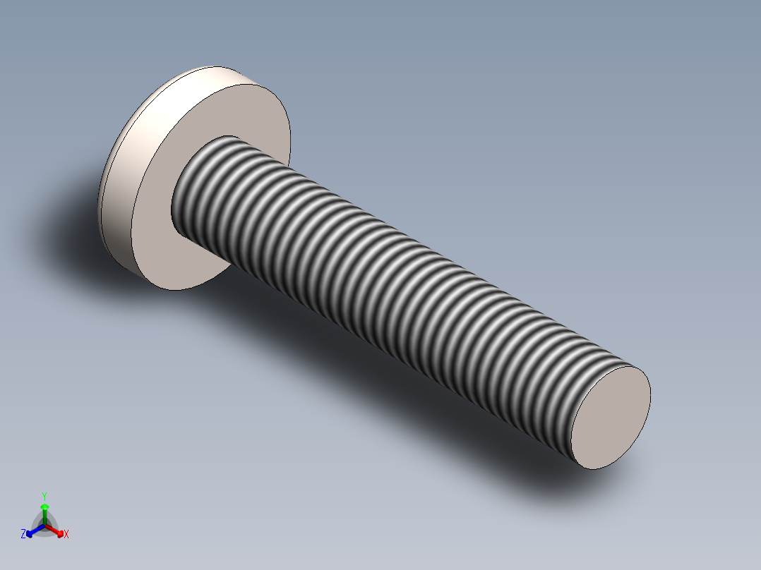 螺丝 M6 十字盘头-M6x30 Screw head.SLDPRT正等轴测图