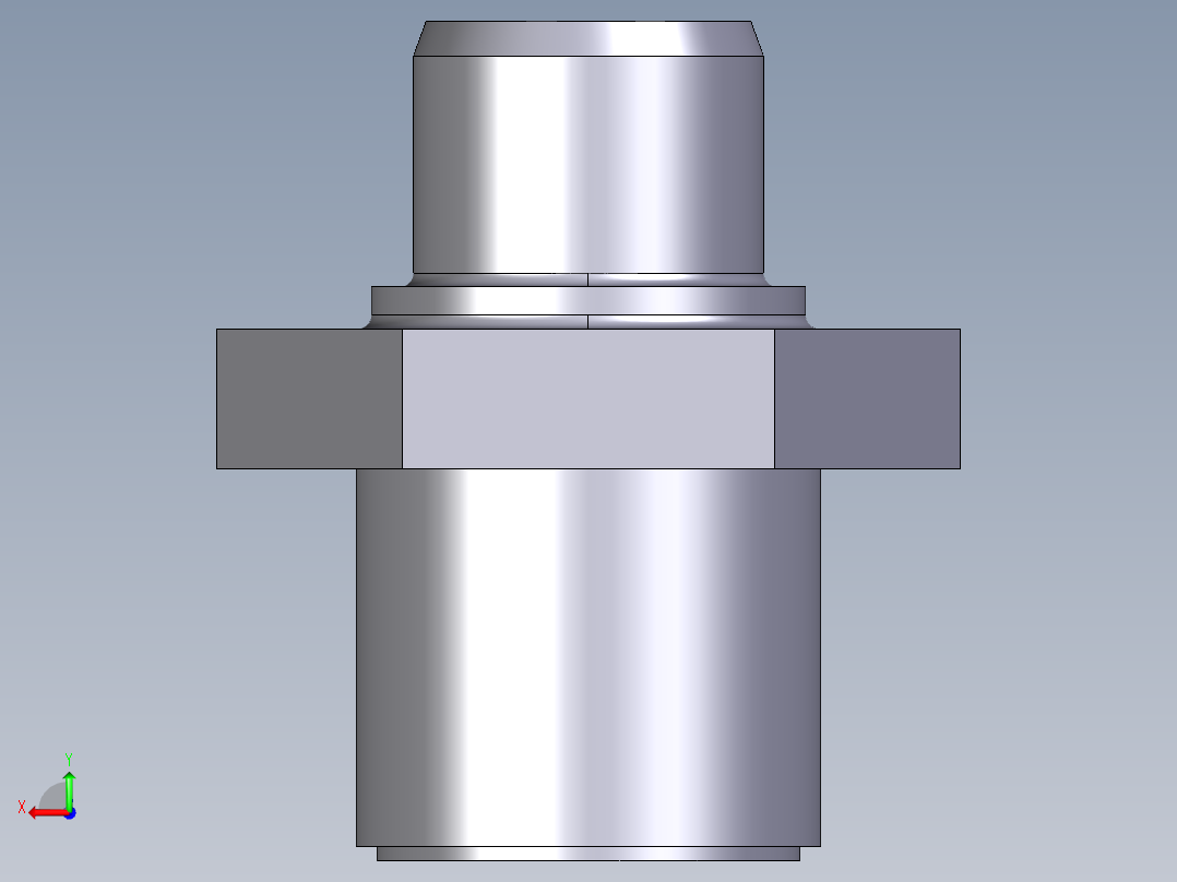 11NRIV 乳头减少溶剂焊接承筒和BSP的阳螺纹端R后视图