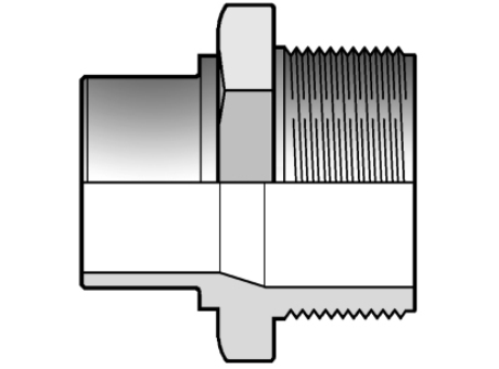11NRIV 乳头减少溶剂焊接承筒和BSP的阳螺纹端R缩略图