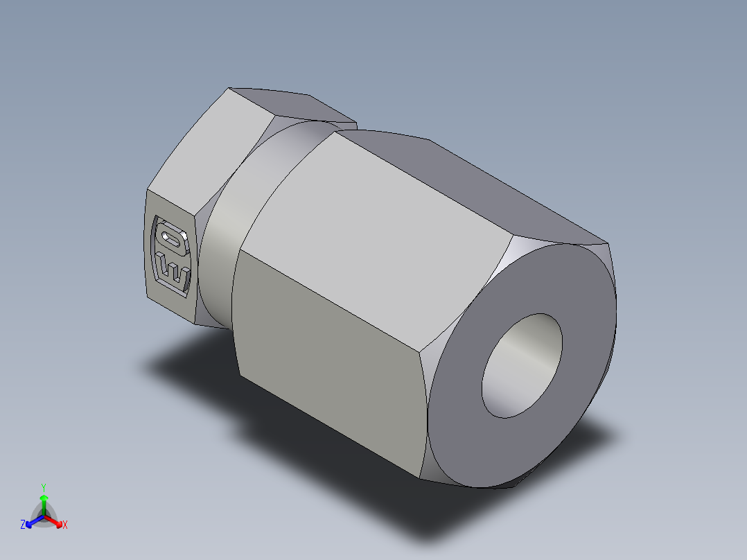 卡套式工业通用硬管接头EO_Blanking_plug_for_tube_ends_ROV06ZLCF正等轴测图