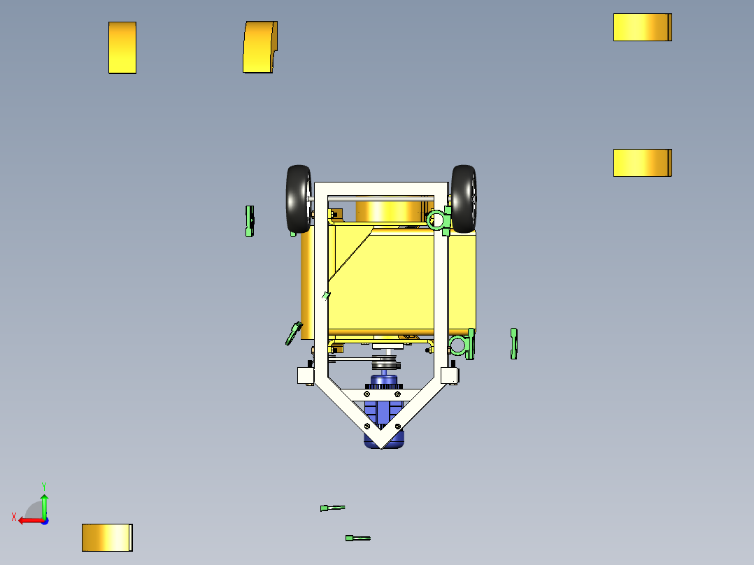 玉米脱粒机-STP后视图