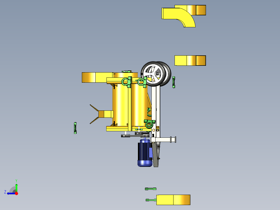 玉米脱粒机-STP右视图
