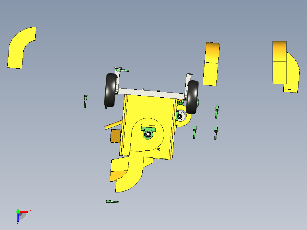 玉米脱粒机-STP俯视图