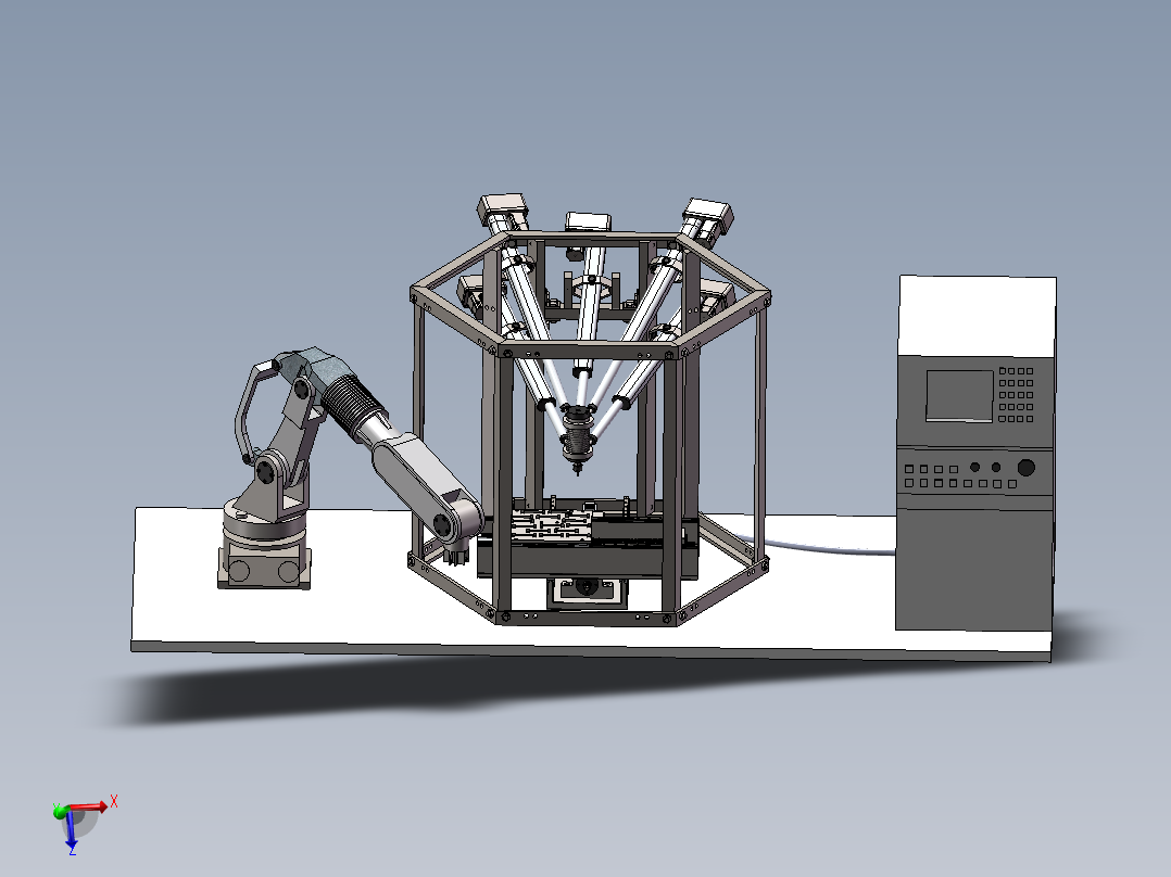 五自由度虚拟机床SW三维图=1089563=200主视图