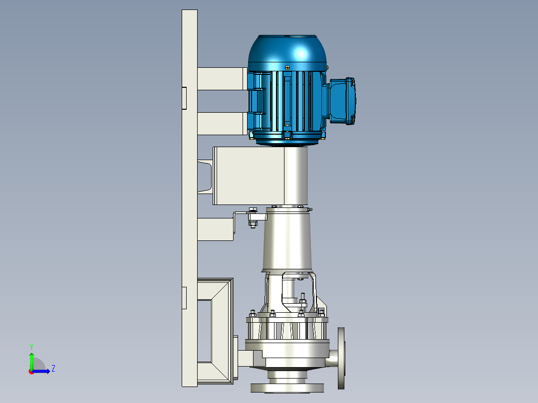 174离心泵结构3D图纸 iges格式左视图
