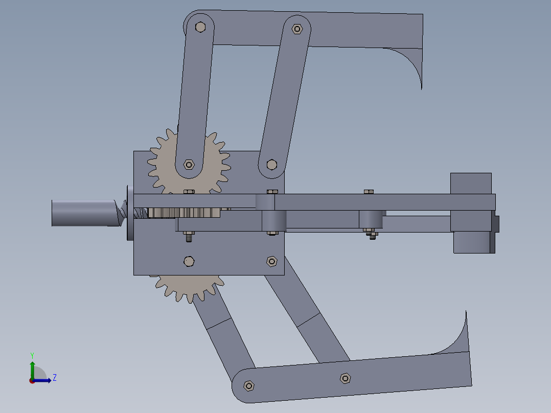 机械爪 3D图纸 (88)左视图