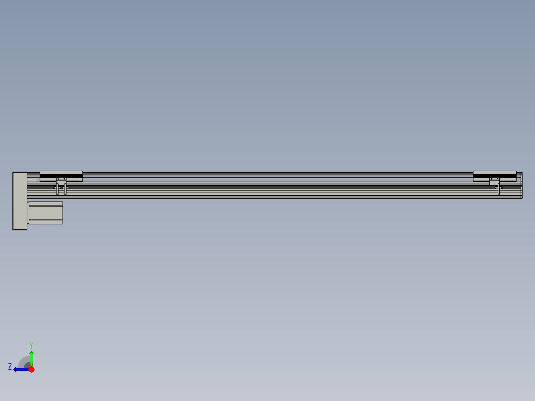 直线模组LHA170-S1500-D设计图纸右视图