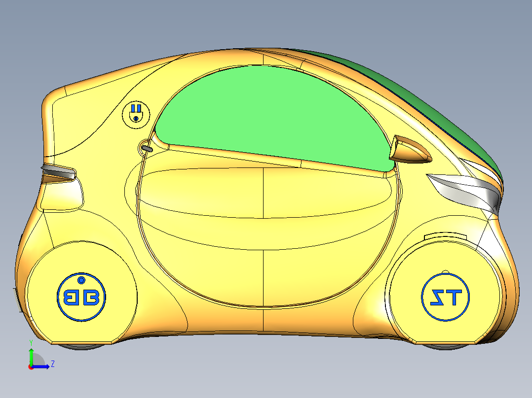 TBO T-ZÉRO2023款汽车左视图